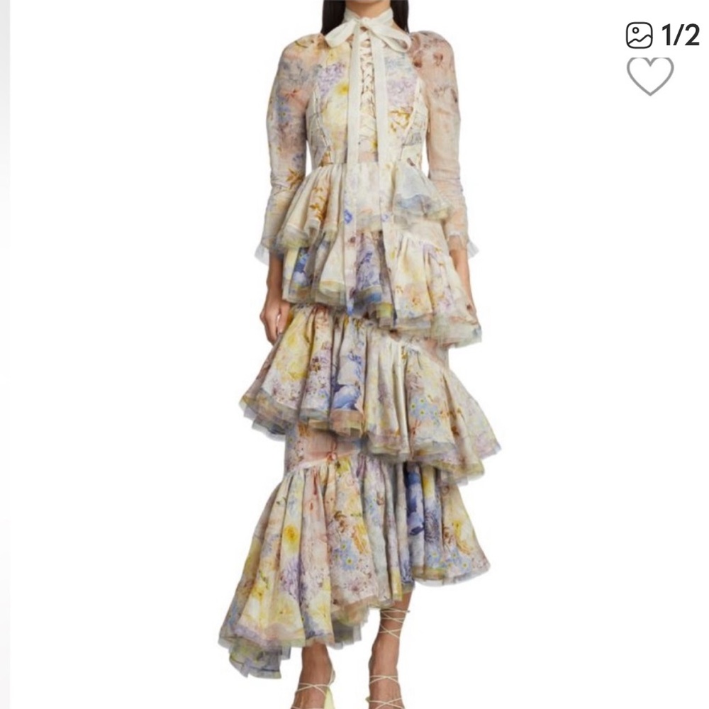 Zimmermann Pastel High Low Dress